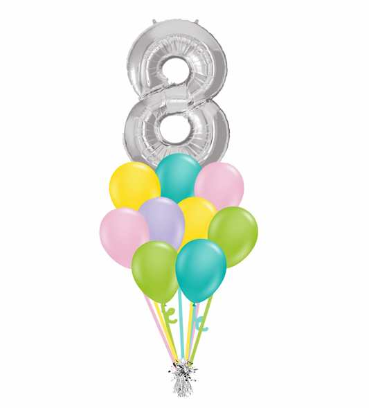Single-Digit Number Balloon Bouquet