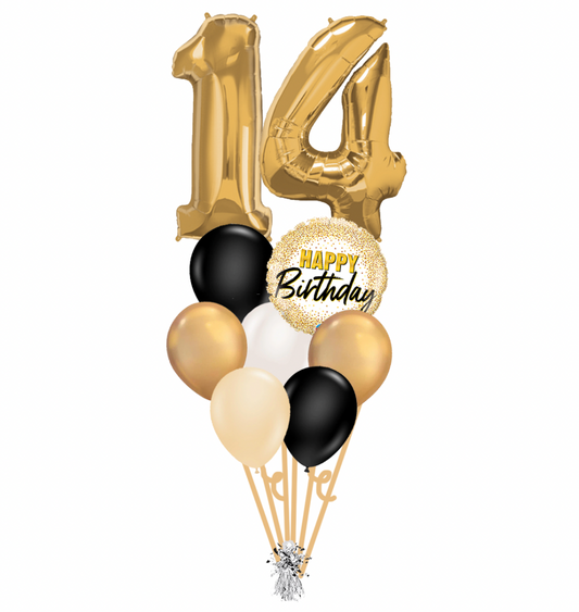 Double-Digit Happy Birthday Balloon Bouquet